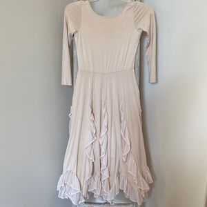 Joyfolie Cream Ruffle Kids Dress